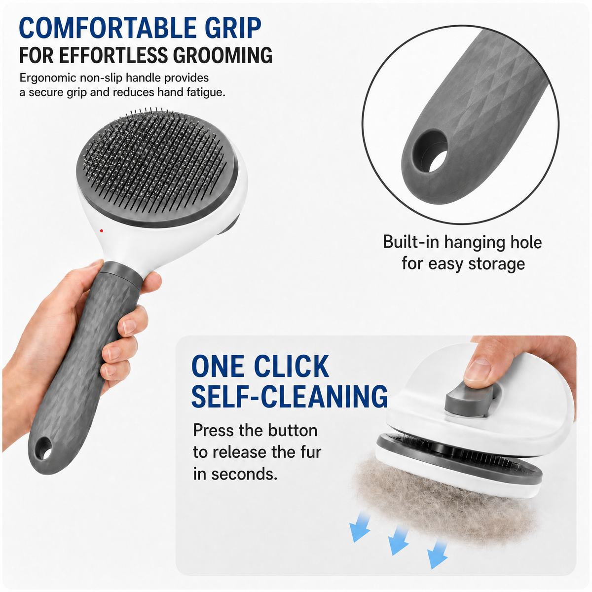 SelfClean Pro™- Self-Cleaning Deshedding Brush For Dogs & Cats